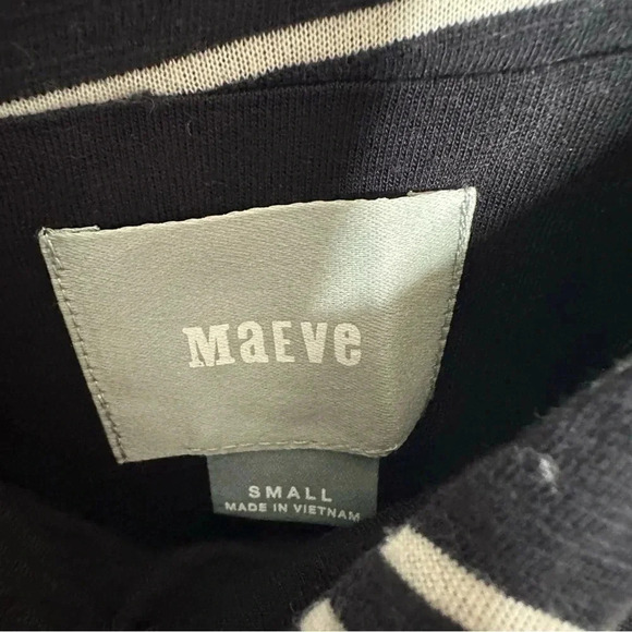 Maeve Anthropologie Moka One-Shoulder Stripe Dress Size Small - Picture 7 of 10